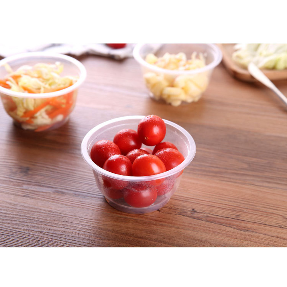 Food Snacks For Party - 50Pcs Disposable Plastic Bowls Clear Flexible
