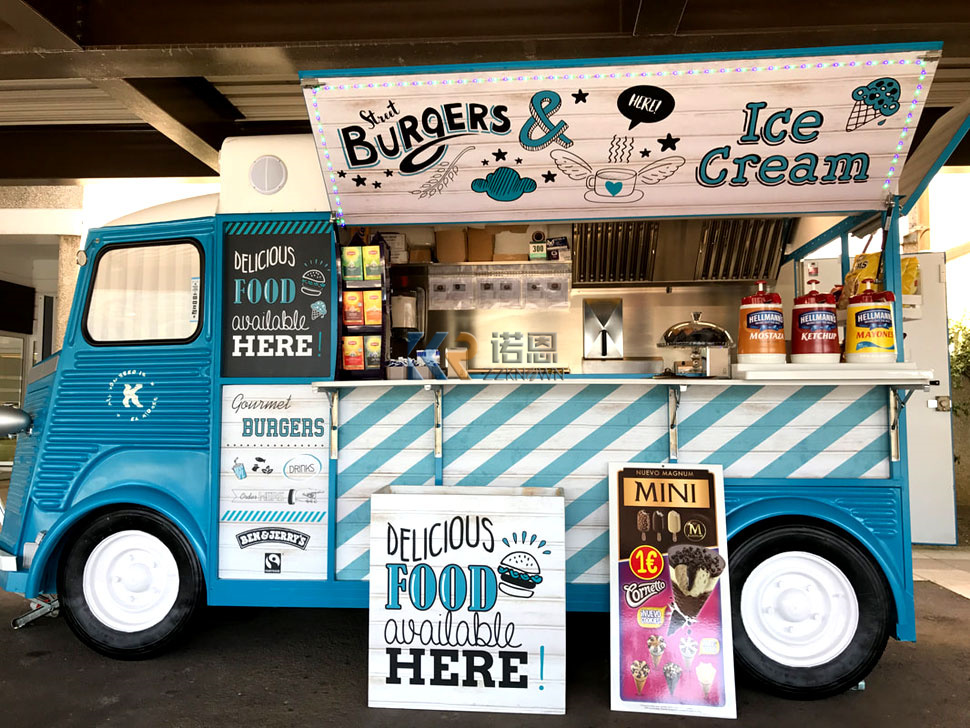 Fast Food With Snacks - Electric Ice Cream Truck Fast Food
