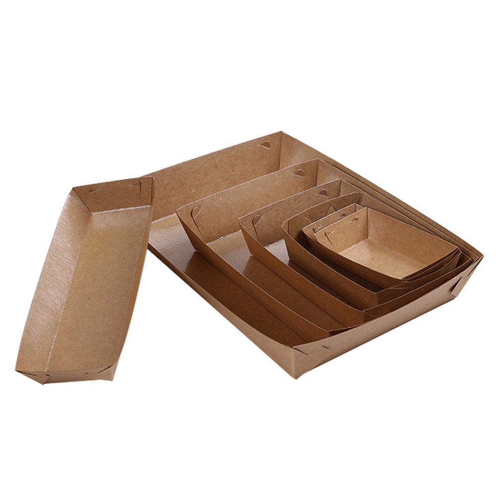 30Pcs Boat Shaped Kraft Paper  - огляд і ціна Food Snacks Box