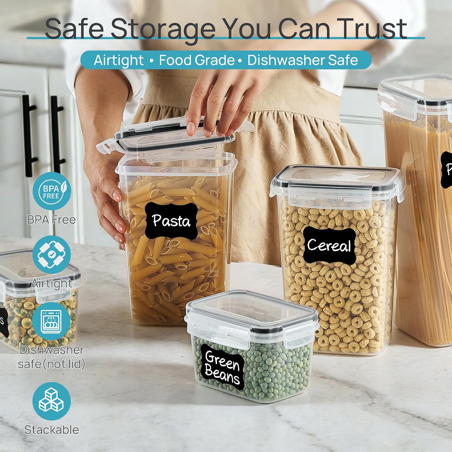 Vtopmart Airtight Food Storage - огляд і ціна Food Snacks Label