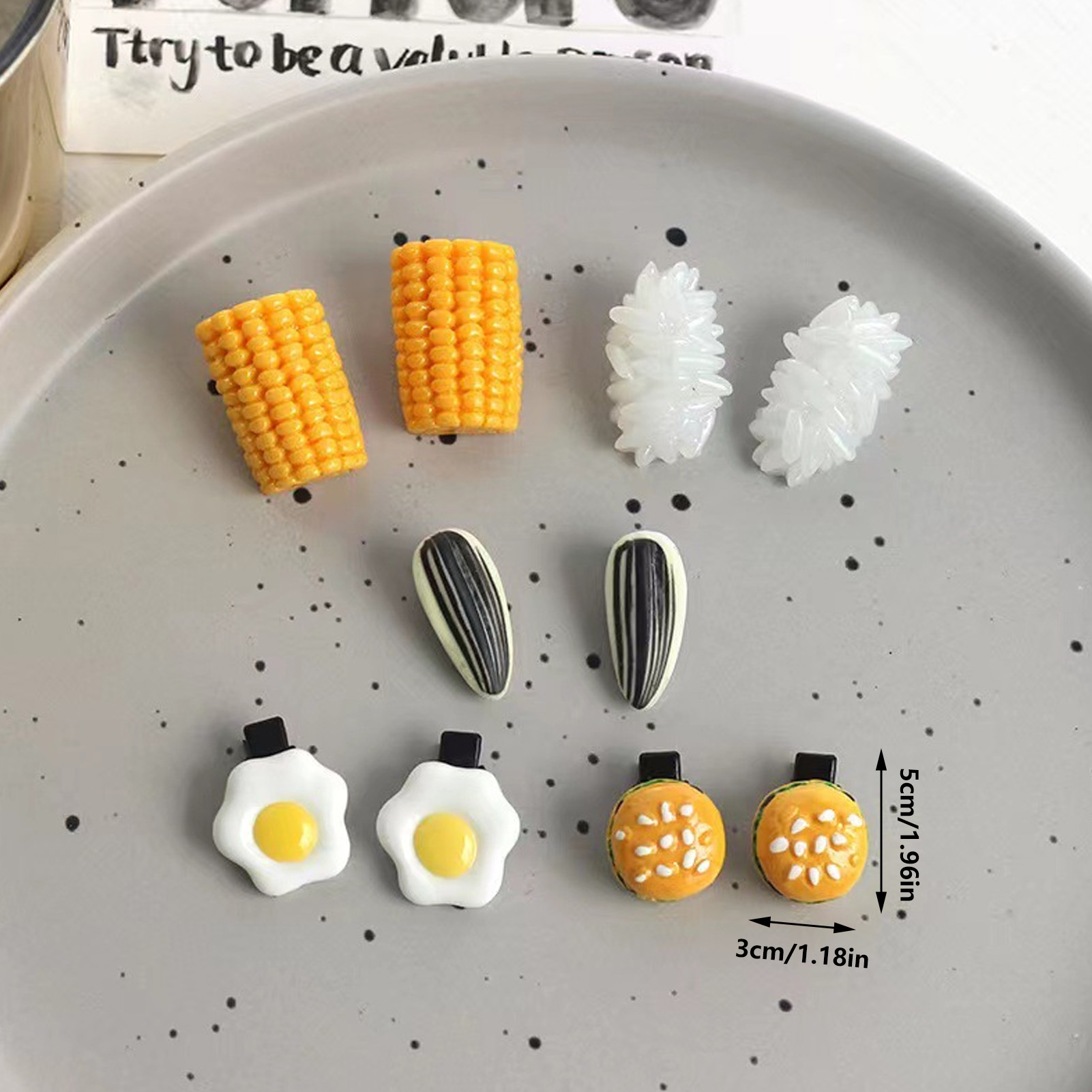 Mini Food Hair Clips Set Reali - огляд і ціна Food Snacks For Party