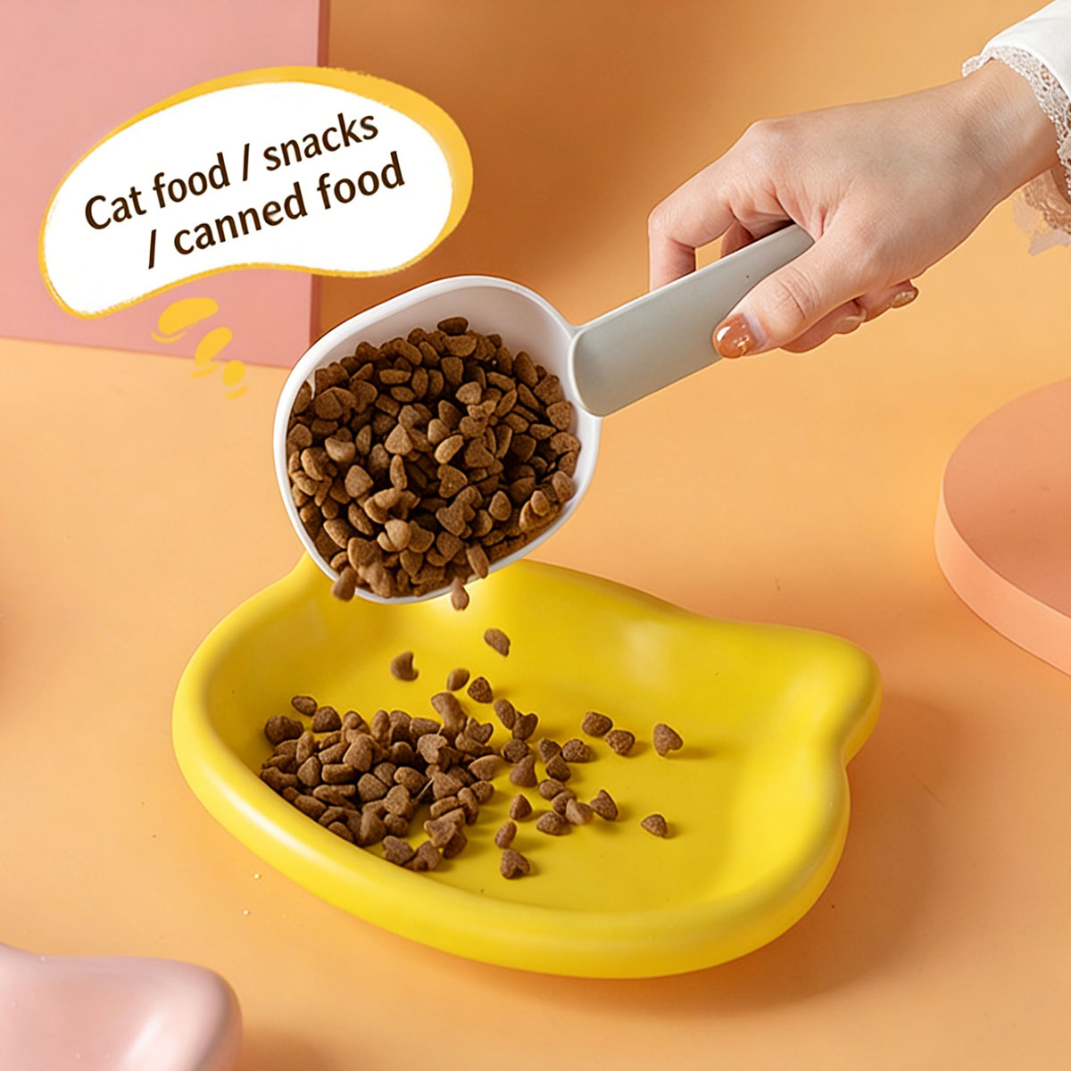 Cute Cat Shape Pet Snack Plate - огляд і ціна Food Snacks Options