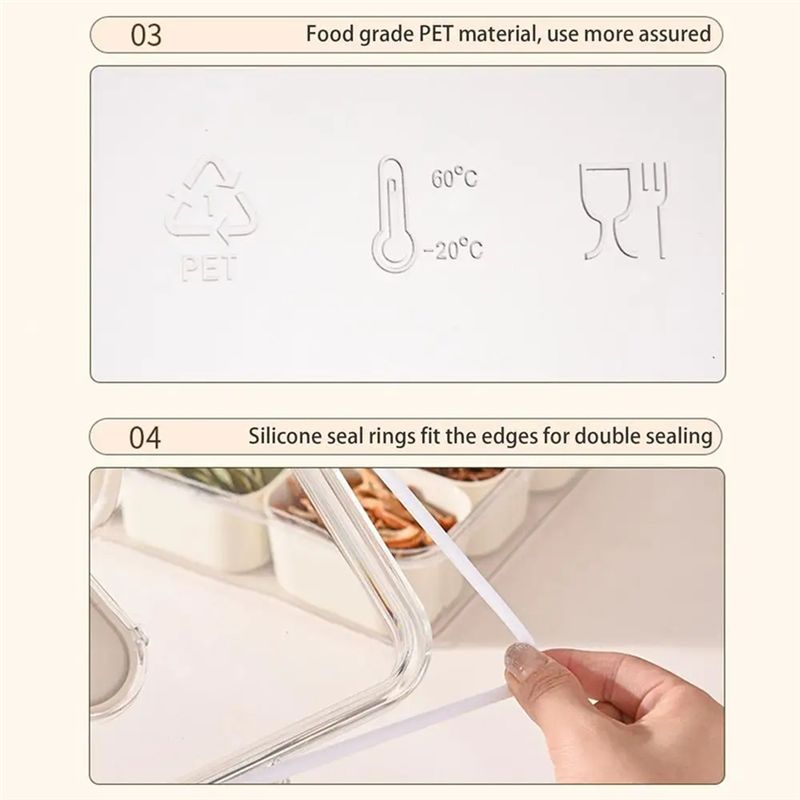9 Compartments Divided Serving - огляд і ціна Food Snacks Box