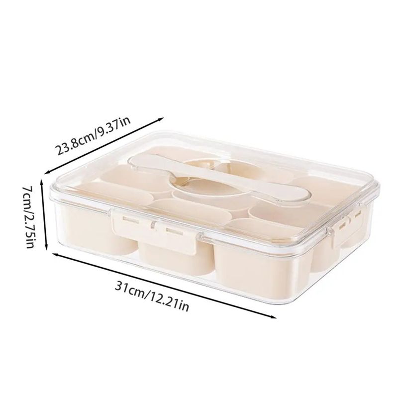 9 Compartments Divided Serving - огляд і ціна Food Snacks Box