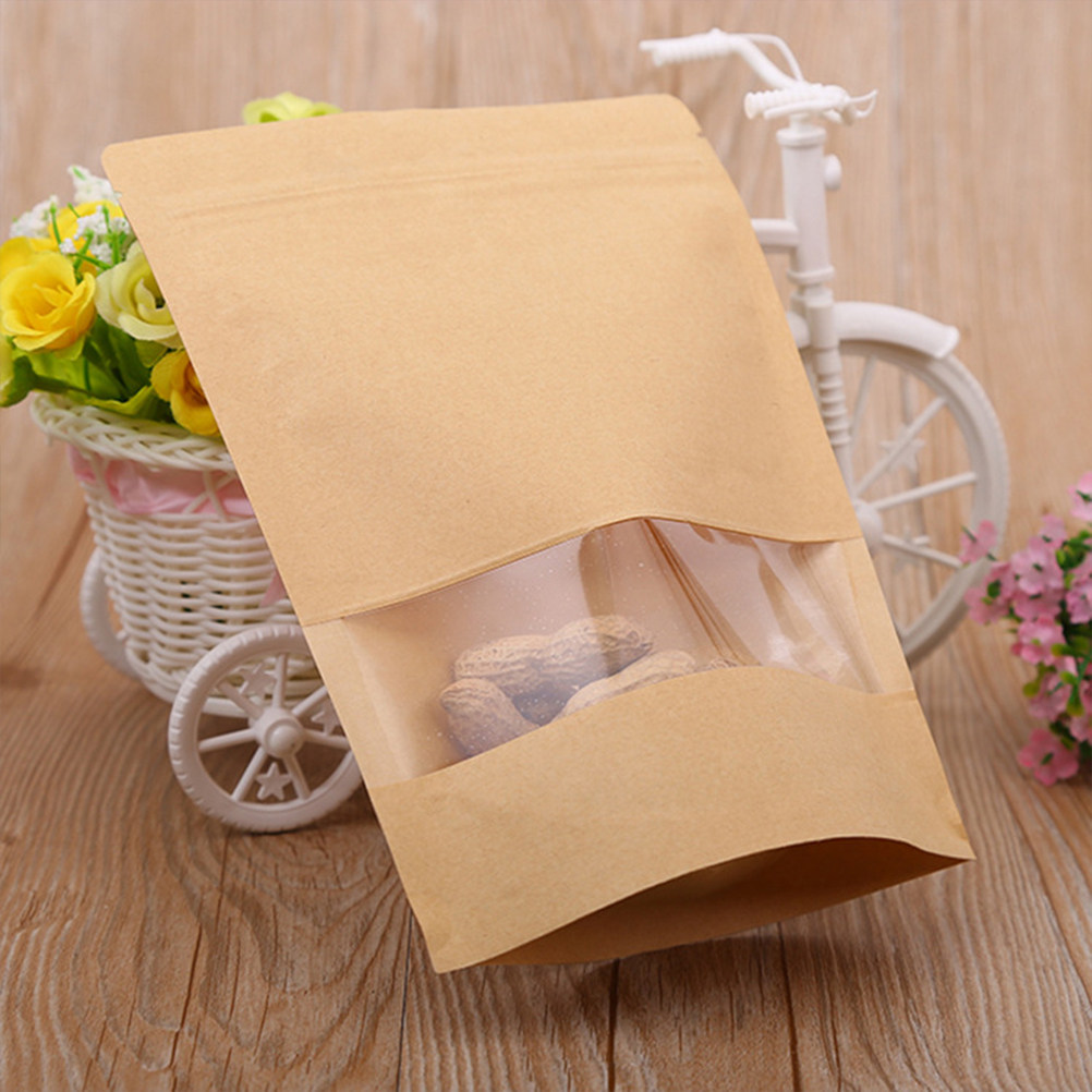 50Pcs Kraft Paper Zipper Seale - огляд і ціна Snacks Food Usa