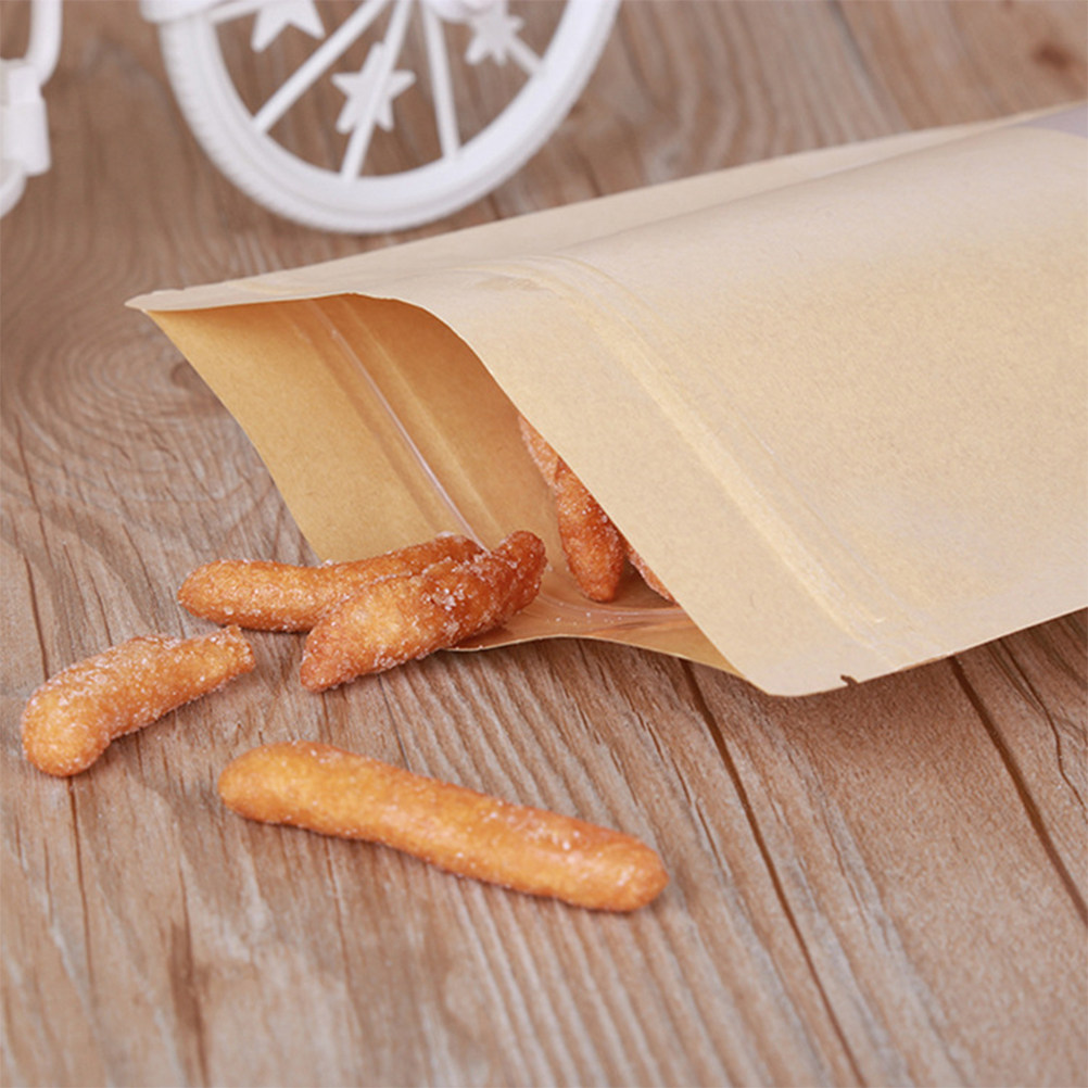 50Pcs Kraft Paper Zipper Seale - огляд і ціна Snacks Food Usa
