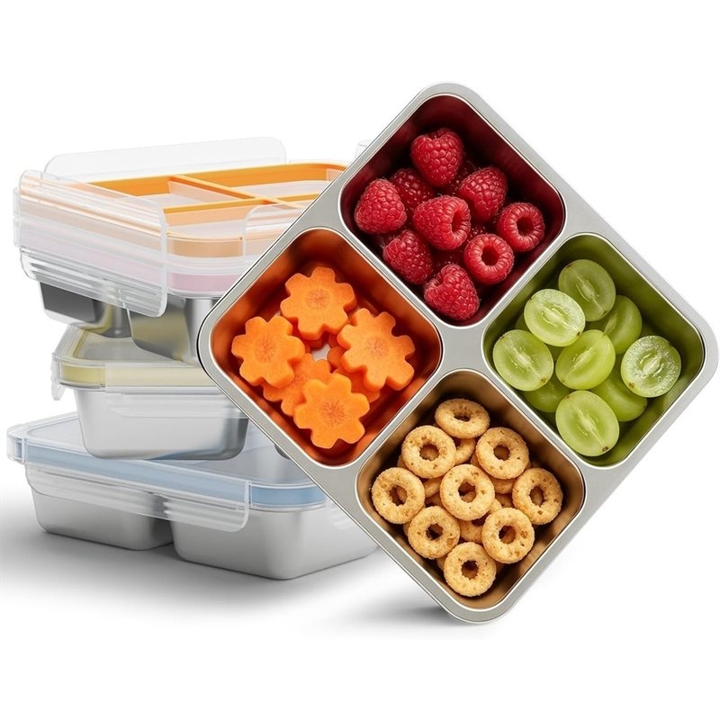GIGI 4Pack Stainless Steel Sna - огляд і ціна Food Snacks Box