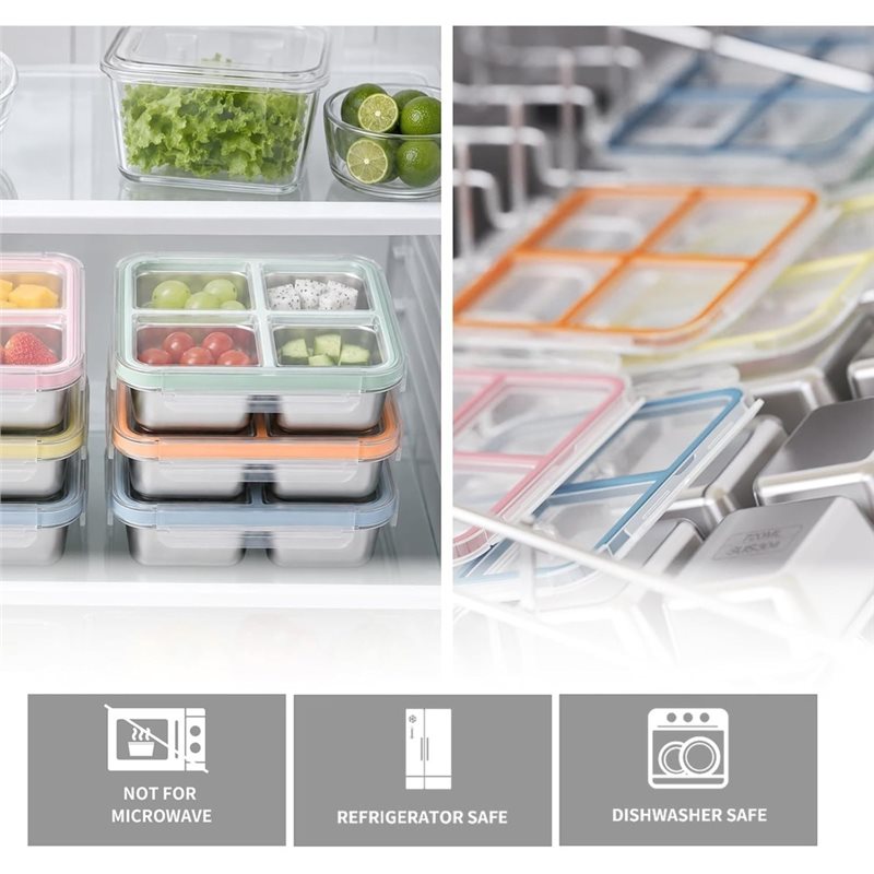 GIGI 4Pack Stainless Steel Sna - огляд і ціна Food Snacks Box