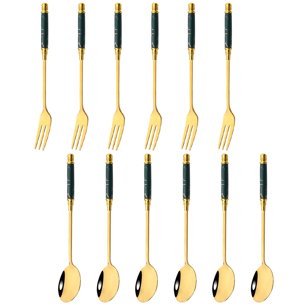 12Pcs Creative Dessert Spoon F - огляд і ціна Food Snacks That Are Green