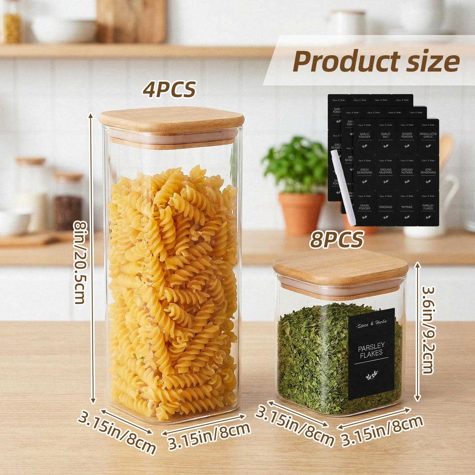 Glass Food Storage Containers  - огляд і ціна Food Snacks Label