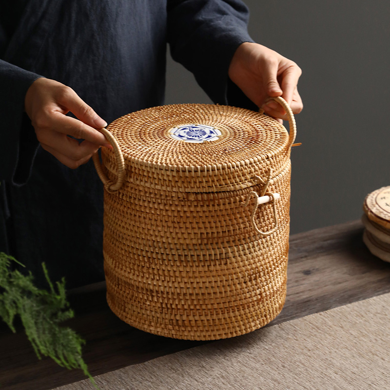 Handwoven Rattan Tea Storage B - огляд і ціна Food Snacks That Are Green