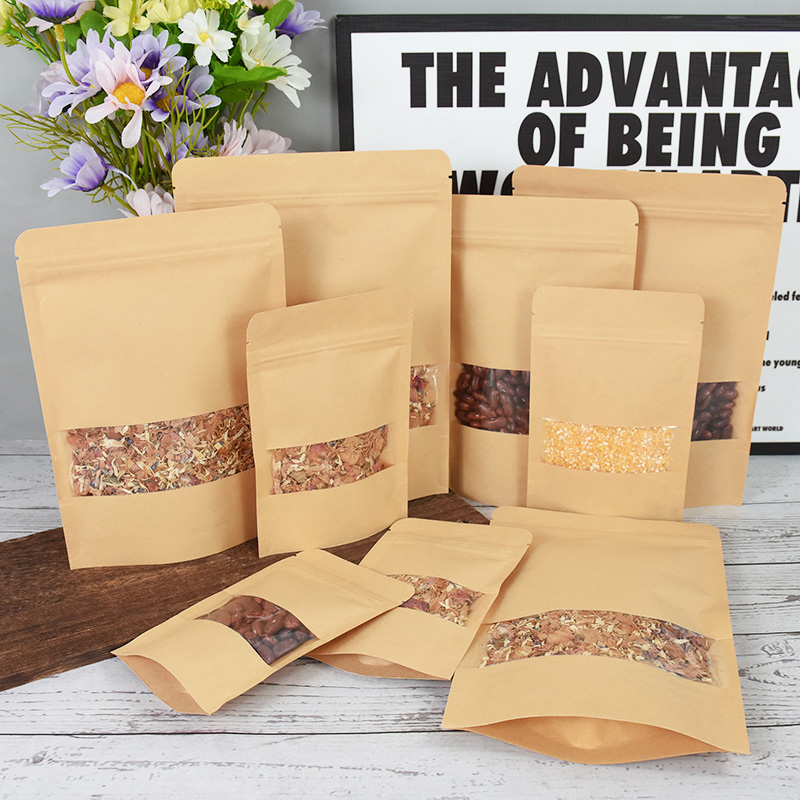 20/50pcs Kraft Paper Zip Lock  - огляд і ціна Food Snacks Gifts