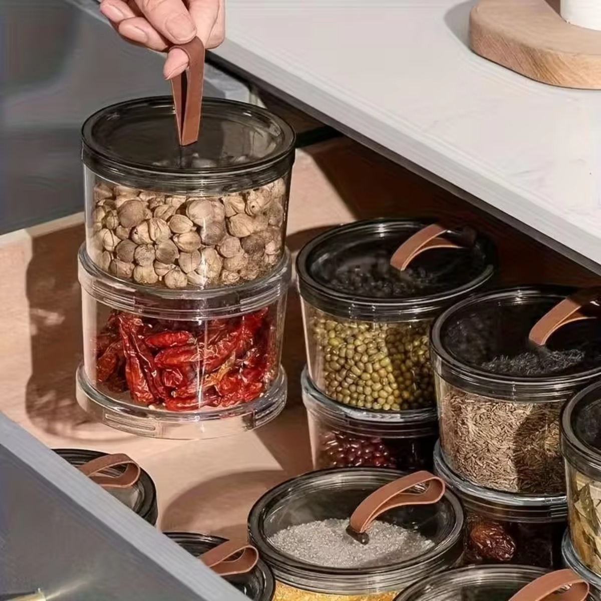 3-Layer Round Handheld Spice B - огляд і ціна Food Snacks Box