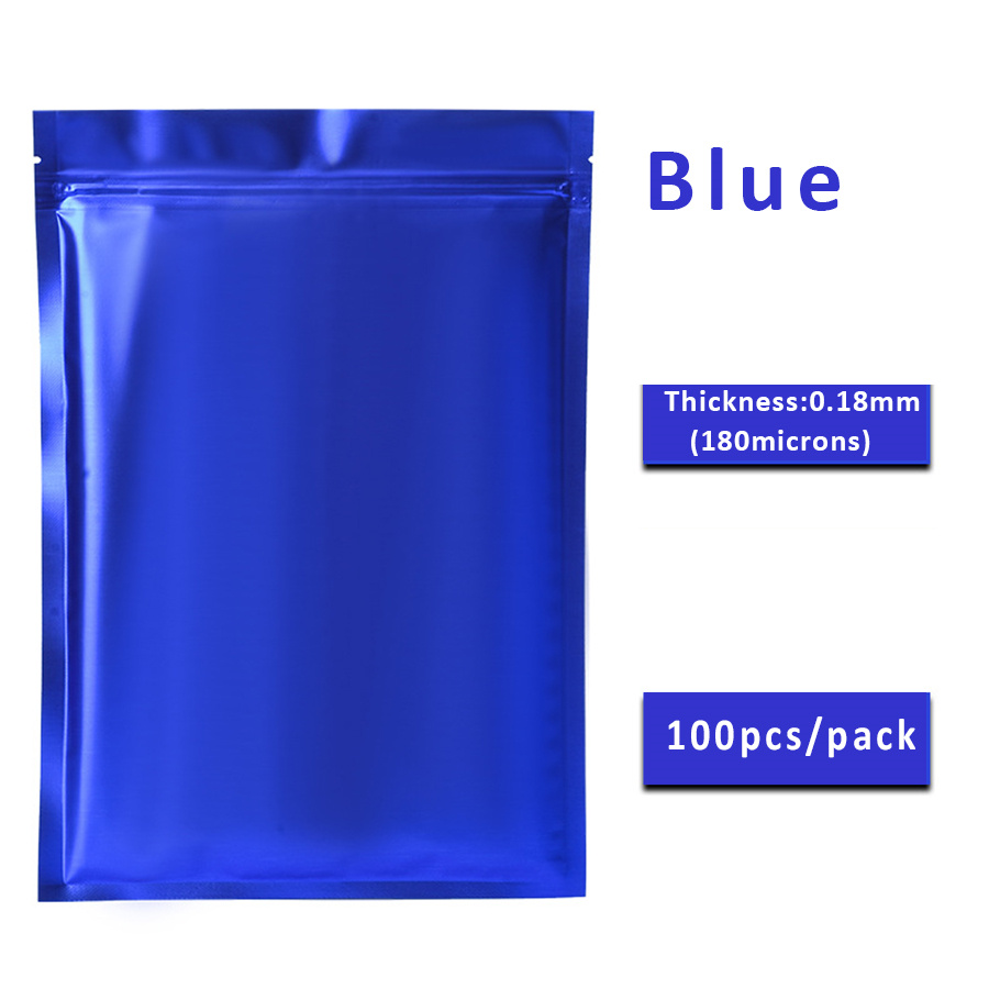 100pcs Matte Blue Foil Zipper  - огляд і ціна Snacks Food Usa